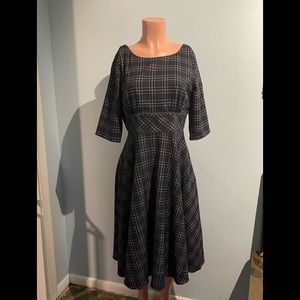 Plaid, Hell Bunny dress, size 14